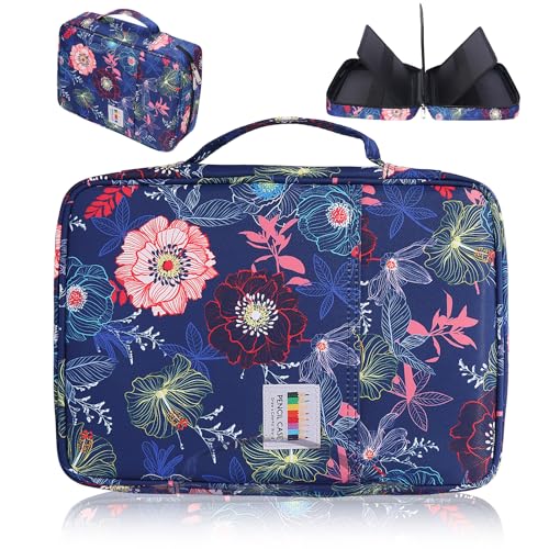 AYVANBER Große Federmäppchen 220 Slots Buntes Mäppchen Gelschreiber Federmäppchen oder 220-Farben Bleistifte Gel-Marker Stifteetui Box für Studenten Erwachsene Künstler (Dream Flower) von AYVANBER