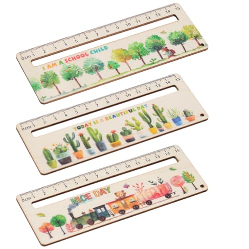 AYVRUOP 3 Stück Lesezeichen Kinder Lesehilfe Kinder 1 Klasse Lesezeichen Holz Lineal Personalisiert Lesehilfe Lineal Geeignet Für Kleine Kinder Zum Lesen Und Lernen(Grün) von AYVRUOP