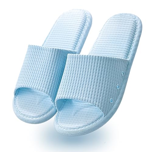 AYYDMY Bequeme Badeschuhe, rutschfeste Schnell Trocknende Hausschuhe für Damen Herren, Weiche Plattform-Kissen Sandalen für Wohnzimmer, Pool, Strand, SPA, Drinnen und Draußen (Blau,40/41EU) von AYYDMY