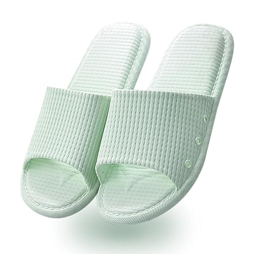 AYYDMY Bequeme Badeschuhe, rutschfeste Schnell Trocknende Hausschuhe für Damen Herren, Weiche Plattform-Kissen Sandalen für Wohnzimmer, Pool, Strand, SPA, Drinnen und Draußen (Grün,36/37EU) von AYYDMY