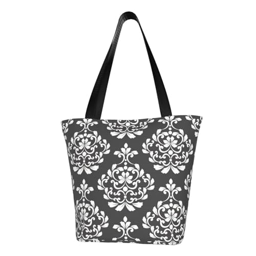 AYYQWE Damastmuster Druck Sommer Schultertasche Strand Crossbody Handtasche Reise Einkaufen Fitnessstudio Wandern Party Events von AYYQWE