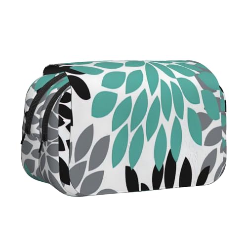 AYYQWE Federmäppchen mit Dahlien-Blumendruck, leicht, stilvolles Schreibwaren, Reisen, Büro, großes Fassungsvermögen, Make-up-Toiletry von AYYQWE