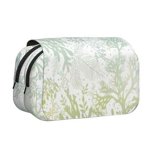 AYYQWE Federmäppchen mit Meeresalgen-Druck, leicht, stilvolles Schreibwaren, Reisen, Büro, großes Fassungsvermögen, Make-up-Toiletry von AYYQWE