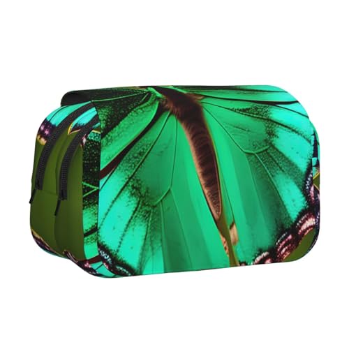 AYYQWE Federmäppchen mit buntem Schmetterlings-Druck, leicht, stilvolles Schreibwaren, Reisen, Büro, großes Fassungsvermögen, Make-up-Toiletry von AYYQWE