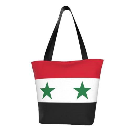 AYYQWE Flagge der Syrischen Arabischen Republik Druck Sommer Schultertasche Strand Crossbody Handtasche Reise Einkaufen Fitnessstudio Wandern Party Events von AYYQWE