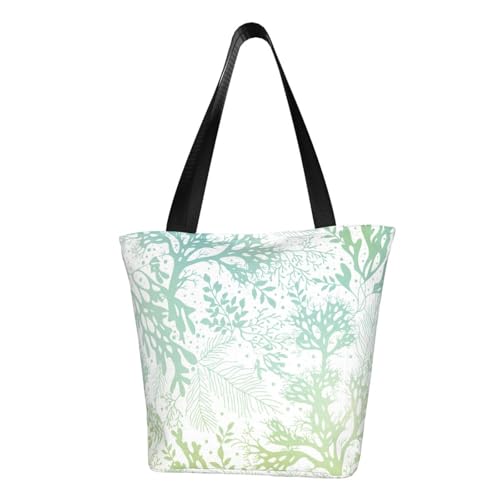 AYYQWE Grünes Meer Blau Seetang Druck Sommer Schultertasche Strand Crossbody Handtasche Reise Einkaufen Fitnessstudio Wandern Party Events von AYYQWE