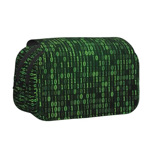 AYYQWE Hacker Era Print Leichte Stifttasche Stilvolle Schreibwaren Reise Büro Große Kapazität Make-up Kulturartikel von AYYQWE