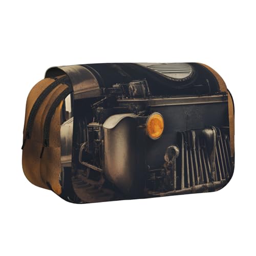 AYYQWE Lokomotiven-Druck, leicht, stilvolle Schreibwaren, Reisen, Büro, große Kapazität, Make-up, Toilettenartikel von AYYQWE