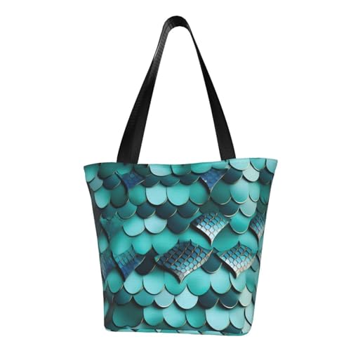 AYYQWE Meerjungfrau Fischschuppen Druck Sommer Schultertasche Strand Crossbody Handtasche Reise Einkaufen Fitnessstudio Wandern Party Events von AYYQWE
