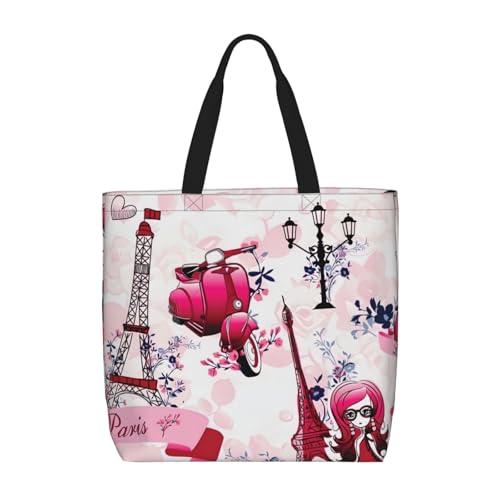 AYYQWE Paris Eiffelturm Frankreich Druck bequeme Tragetasche tragbar Crossbody Schultertasche Handtasche Reise Fitnessstudio Arbeit Reißverschlusstasche von AYYQWE