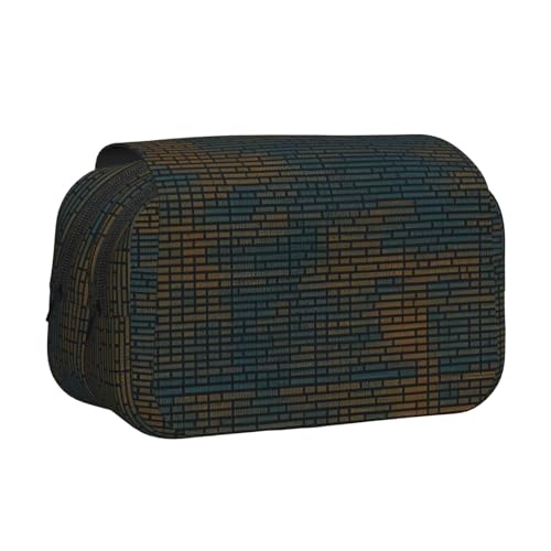 AYYQWE Programmiercode 1 Drucke, leichte Stifttasche, stilvolle Schreibwaren, Reisen, Büro, großes Fassungsvermögen, Make-up, Toilettenartikel von AYYQWE