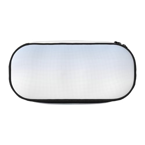 Federmäppchen mit strukturiertem blauem Druck, für Schule, Studenten, wiederverwendbar, für Stifte, Make-up, Kulturbeutel, einfacher Zugriff, Schwarz , Einheitsgröße, Taschen-Organizer von AYYQWE