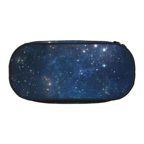 Galaxy Space Bedrucktes stilvolles Federmäppchen für Schüler und Studenten, wiederverwendbare Stifte, Make-up, Kulturbeutel, einfacher Zugriff, Schwarz , Einheitsgröße, Taschen-Organizer von AYYQWE
