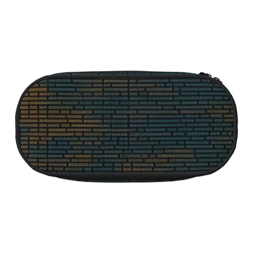 Programmiercode 1 Druck; stilvolles Federmäppchen für Schüler; wiederverwendbare Stifte, Make-up-Kulturbeutel, einfacher Zugriff, Schwarz , Einheitsgröße, Taschen-Organizer von AYYQWE