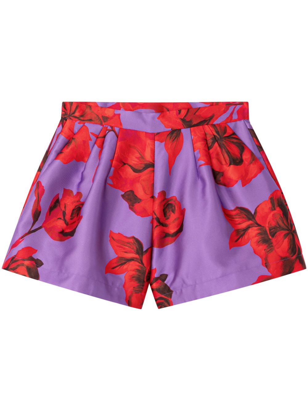 AZ FACTORY Shorts mit Hibiskus-Print - Violett von AZ FACTORY