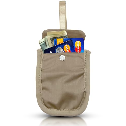 AZ-Homey RFID Undercover Bra Wallet - Große versteckte Reisetasche mit verstellbarem Gummiband für Kreditkarten, Geld und Wertsachen - Geheimtasche für alle BH-Größen, Beige, Small, Versteckte AZ-Homey RFID Undercover Bra Wallet - Große versteckte Reisetasche mit verstellbarem Gummiband für Kreditkarten, Geld und Wertsachen - Geheimtasche für alle BH-Größen, Beige, Small, Versteckte von AZ-Homey