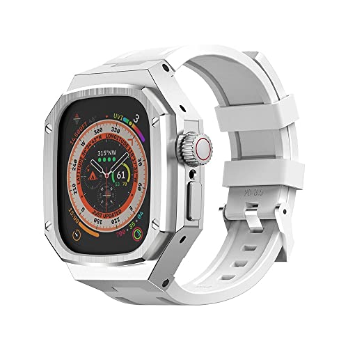 AZANU Edelstahl-Uhrengehäuse-Modifikationsset, für Apple Watch 8 Ultra 49 mm Gummiband, für iWatch Serie 8, 49 mm Armband, Refit Mod, For 49mm, Achat von AZANU