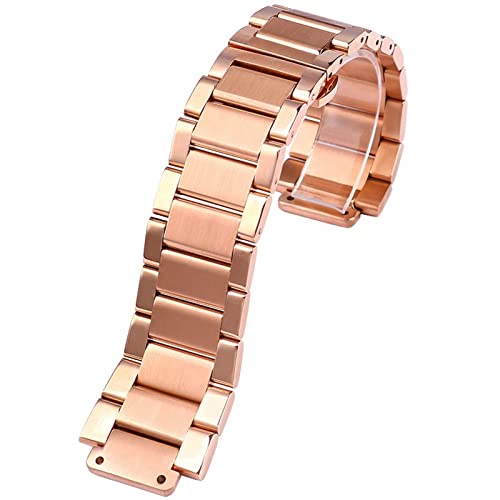 AZANU Für Hublot Yubo Uhrenarmband, Big Bang Classic Fusion Herren Damen Armband aus massivem Edelstahl, 21–13 mm (Color : Rose gold, Size : 23-17mm) von AZANU