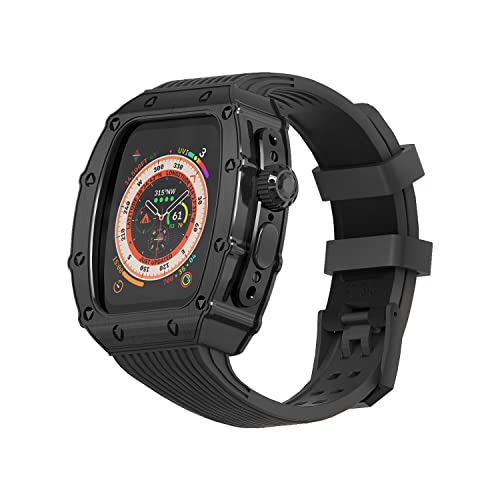 AZANU Metallgehäuse, Silikonarmband, für Apple Watch Ultra 8, 49 mm, Modifikationsset, Business-Luxus-Armband, für iWatch-Serie 49 mm, DIY-Mod-Kit, For 49mm, Achat von AZANU