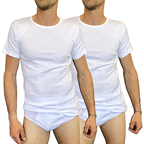 T-Shirt Unterhemd Weißer Rundhalsausschnitt, 2 Stück Größe XXL T-Shirt Unterhemd Weißer Rundhalsausschnitt, 2 Stück Größe XXL von AZERTEX