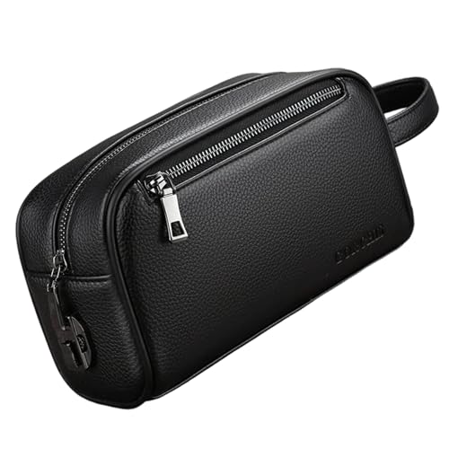 AZIDWERYQ Handtasche für Männer PU Leder Herren Handtasche mit Griff und codiertes Schloss weicher eleganter Mann Geldbeutel für tägliche Gebrauch Männer Geldbeutel von AZIDWERYQ