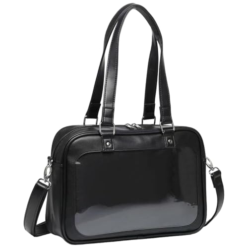AZIDWERYQ Ita Bag Kawaii Leder Japanische Schultasche mit Einsatz und entfernbarer Crossbody -Gurt -Pin -Display Itabag mit Totesgriff für Anime -Liebhaber Mädchen Pin von AZIDWERYQ