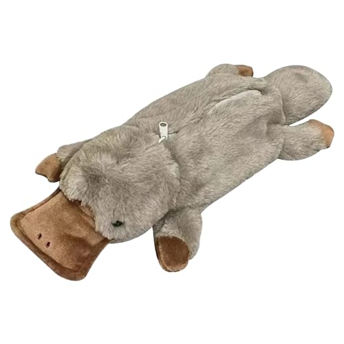 AZIDWERYQ Süßer Bleistiftbeutel, Plüsch -Cartoon -Entenbissbeutel, große Kapazitätskofferbeutel, Reißverschluss Netter Stifthalter für Schulbüro -Heimtasche von AZIDWERYQ