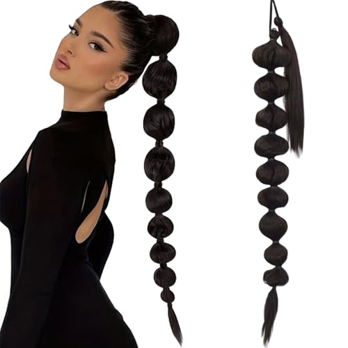 Bubble Ponytail Extension 29.5 lang geflochtene Wickel um synthetische Haare für schwarze Frauen von AZIDWERYQ