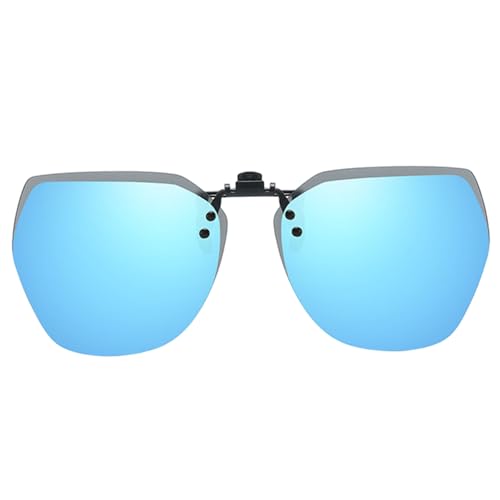 Clip auf Sonnenbrille, 180 ° polarisierten Clip auf Sonnenbrille über verschreibungspflichtige Brille für Frauen, blau von AZIDWERYQ