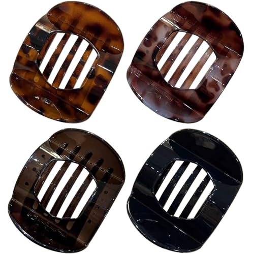 Flache Haarklammern, 4pcs 2.8 4 Stile französische Flachklauenklammern, Nicht -Slip -Kunststoff -Haarbarrettes für Frauen Mädchen für Frauen von AZIDWERYQ