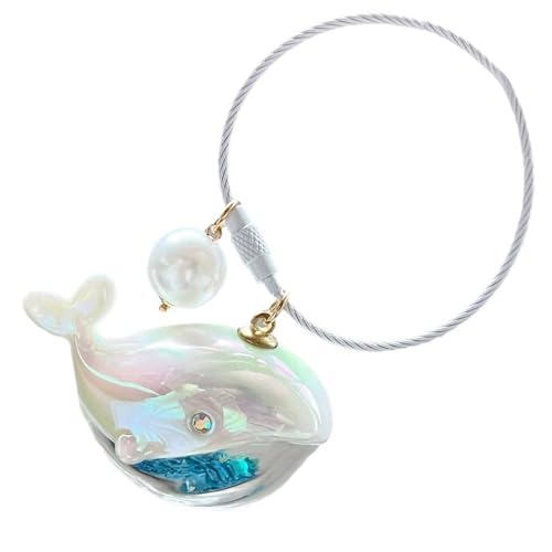 Whale Keychain, 4 Acrylschlüsselring Animal Doll Bag Charme für Autoschlüsselhandtaschen -Tasche -Rucksackzubehör, Keychain von AZIDWERYQ
