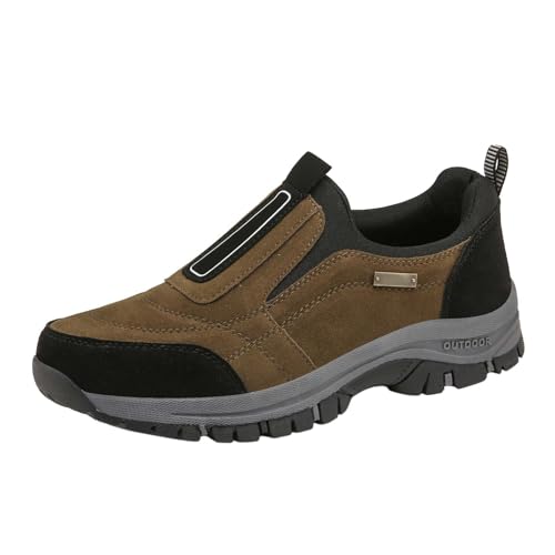 AZMAHT Herren Wanderschuhe Waterproof wasserdichte Trekking Und Wanderschuhe für Herren Wanderschuhe Herren wasserdicht Freizeitschuhe Herren Halbschuhe Herren,Braun,40/250mm von AZMAHT