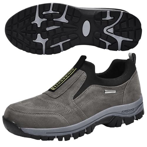 AZMAHT Orthopädische Schuhe Herren leichte Schuhe Herren Sneaker Outdoor Wanderschuhe Herren wasserdicht extra weit wasserdicht Walking Schuhe Hallux valgus Schuhe,Khaki,47 EU von AZMAHT