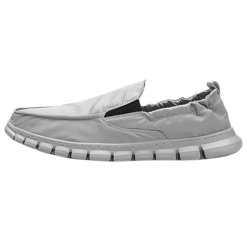 AZMAHT Orthopädische Slip on Sneaker Herren Diabetikerschuhe Extra Weit Herren Diabetiker Schuhe für Geschwollene Füße Senioren Schuhe sehr Flexibles Obermaterial,Grau,39/245mm von AZMAHT