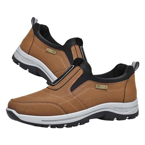 AZMAHT Schuhe Herren Winter orthopädische Schuhe Herren Freizeitschuhe Herren Winterschuhe Herren wasserdicht gesundheits Schuhe Herren Herren Winterschuhe,Braun,43/265mm von AZMAHT