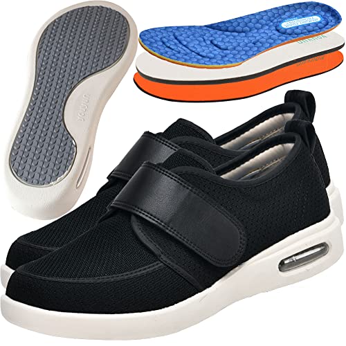 Diabetiker Schuhe Herren, Schuhe für Geschwollene Füße, Diabetiker Hausschuhe Herren, Senioren Schuhe mit Klettverschluss, Orthopädische Schuhe Herren,Schwarz,47 EU Diabetiker Schuhe Herren, Schuhe für Geschwollene Füße, Diabetiker Hausschuhe Herren, Senioren Schuhe mit Klettverschluss, Orthopädische Schuhe Herren,Schwarz,47 EU von AZMAHT