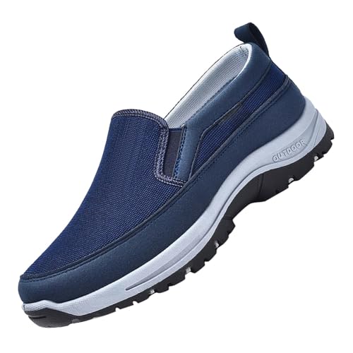 Schuhe breite füße Slip-On-Schuhe Womens Trainers Atmungsaktiv Trekkingschuhe Freizeitschuhe Herren Herbstschuhe Damen Schuhe Herren Herbst extra breite Schuhe,Blau,40/250mm von AZMAHT