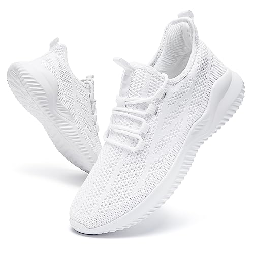 AZSDXS Herren Sneaker Sportschuhe FüR Herren Turnschuhe Herren Schuhe Herren Sneaker Herren Weiß 42 von AZSDXS