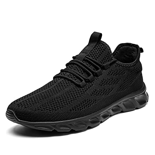 AZSDXS Laufschuhe Herren Atmungsaktive Sportschuhe Sneaker Turnschuhe Running Schuhe Straßenlaufschuhe Tennisschuhe Leichte Joggingschuhe Freizeit Trainingsschuhe fitnessstudio Schwarz 39 von AZSDXS