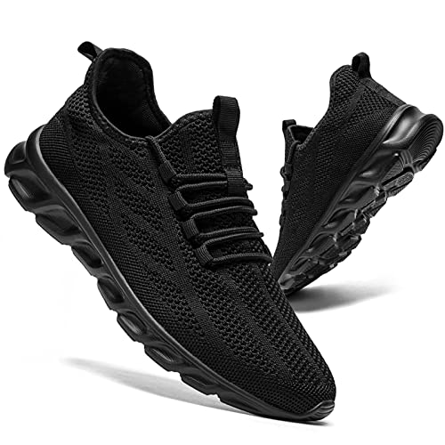 AZSDXS Sportschuhe Herren Leicht Laufschuhe Herren Atmungsaktiv Sneaker Herren Turnschuhe Schwarz 43 von AZSDXS