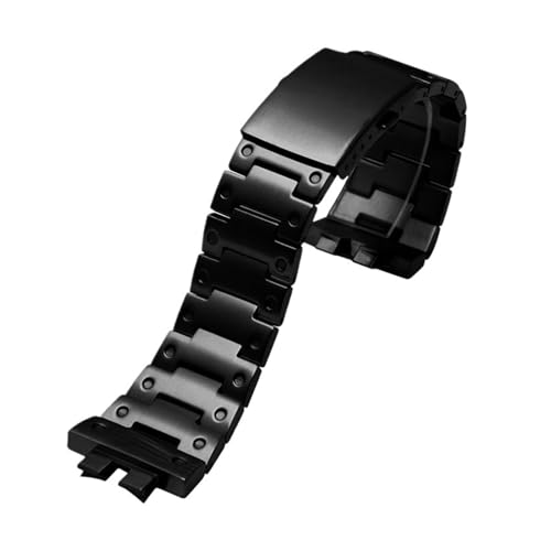 AZSHIW 316L Edelstahl-Armband kompatibel mit Casio G-Shock GMW-B5000 GM-B2100 GMB2100 GMC-B2100 MRG-B2100D Uhrenarmband aus massivem Stahl(Black,For GMW-B5000) von AZSHIW