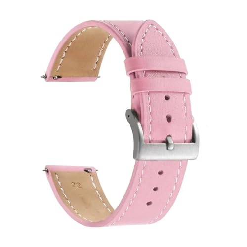 AZSHIW Armband 18 mm 20 mm 22 mm 24 mm Band kompatibel mit Huawei Watch GT5/GT4/GT3 Herren Damen Ersatz-Uhrenarmbänder(Pink,18MM_SILVER BUCKLE) von AZSHIW