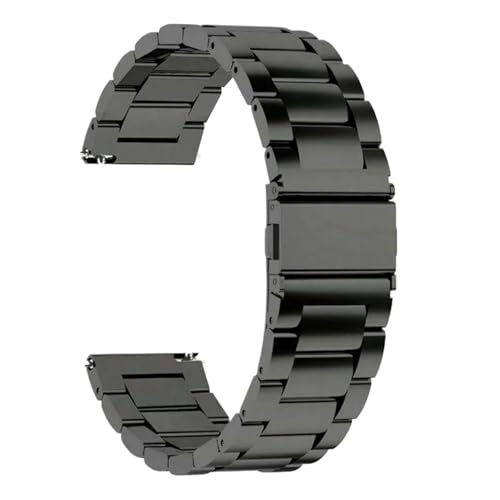 AZSHIW Kompatibel mit 18 mm, 20 mm, 22 mm Uhrenarmband, Edelstahl-Uhrenarmband, Schnellverschluss, Ersatz, kompatibel mit Smartwatch, herkömmlicher Uhr(Black,22mm) von AZSHIW
