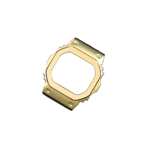 AZSHIW Kompatibel mit DW5600 Metallgehäuse + Armband. Kompatibel mit Casio G-SHOCK DW-5600 GW-M5610 GW-B5600. Personalisierte Modifikation. DIY-Set. Uhrenteile-Zubehör.(Gold watch case,5600mm) von AZSHIW