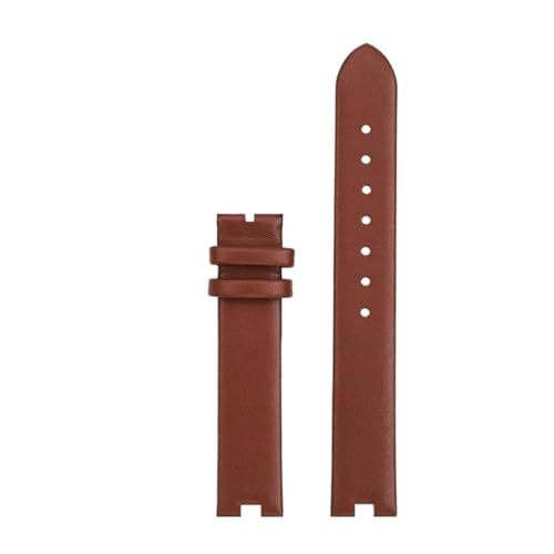 AZSHIW Kompatibel mit Gu-cci Uhrenarmband Damen YA141404 YA141501 YA1412 GC Rindsleder Uhrenarmband Kalbsleder Armband 12x4mm 14x4mm 14x5mm Mit Werkzeug(Brown-no buckle,12x4mm) von AZSHIW