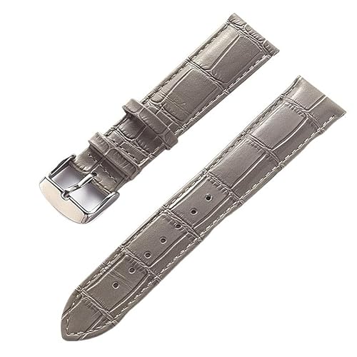 AZSHIW Kompatibel mit Herren- und Damen-Lederarmband, Ersatz-Cartier London Solo Key-Faltschließe, 17/18/20/22 mm, Leder-Uhrenarmband-Zubehör(Grey,17) von AZSHIW