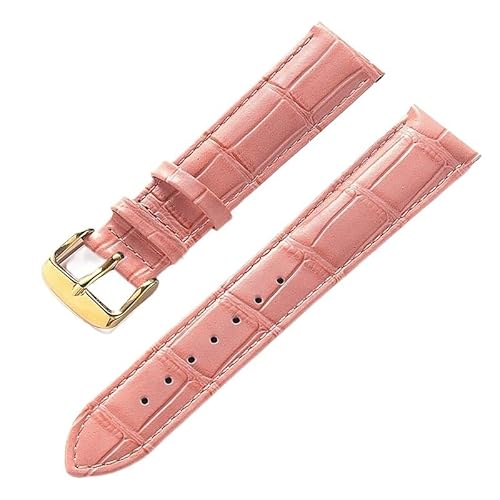 AZSHIW Kompatibel mit Herren- und Damen-Lederarmband, Ersatz-Cartier London Solo Key-Faltschließe, 17/18/20/22 mm, Leder-Uhrenarmband-Zubehör(Peach Gold Buckle,20) von AZSHIW