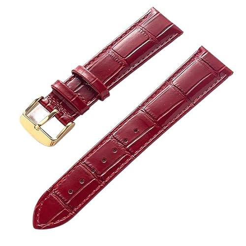 AZSHIW Kompatibel mit Herren- und Damen-Lederarmband, Ersatz-Cartier London Solo Key-Faltschließe, 17/18/20/22 mm, Leder-Uhrenarmband-Zubehör(Red gold buckle,22) von AZSHIW