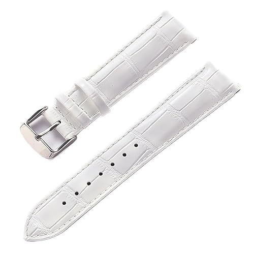 AZSHIW Kompatibel mit Herren- und Damen-Lederarmband, Ersatz-Cartier London Solo Key-Faltschließe, 17/18/20/22 mm, Leder-Uhrenarmband-Zubehör(White,22) von AZSHIW