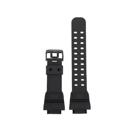 AZSHIW Wasserdichtes Harz-Silikon-Armband, kompatibel mit Casio Giant G-Block GX-56BB GXW-56, schwarzes Silikon-Gummiarmband(Black-black buckle) von AZSHIW